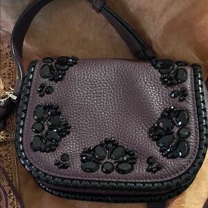 Kate Spade Purple Crossbody Bag with Black Embellishments